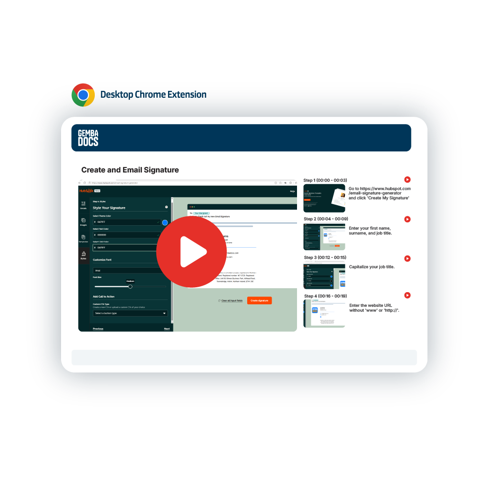 Video SOP - Desktop